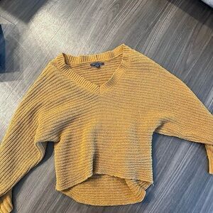 American Eagle Outfitters Mustard V-Neck Sweater
